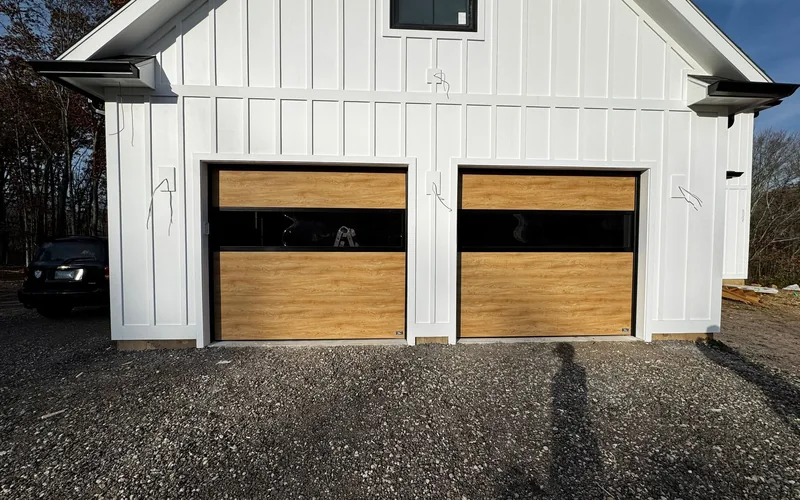 Modern farmhouse insulated steel door